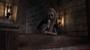 Картинка 3д+графика люди+ people взгляд девушка фон