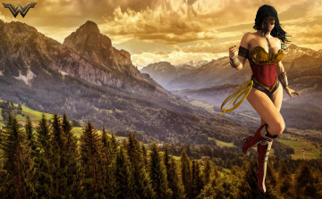 Картинка 3д+графика фантазия+ fantasy девушка фон униформа природа