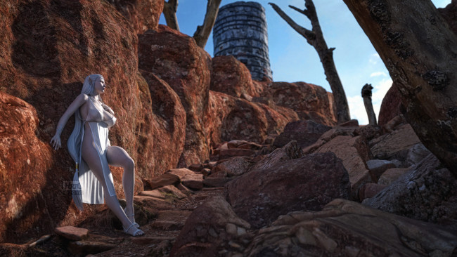 Обои картинки фото 3д графика, эльфы , elves, фон, взгляд, эльфийка