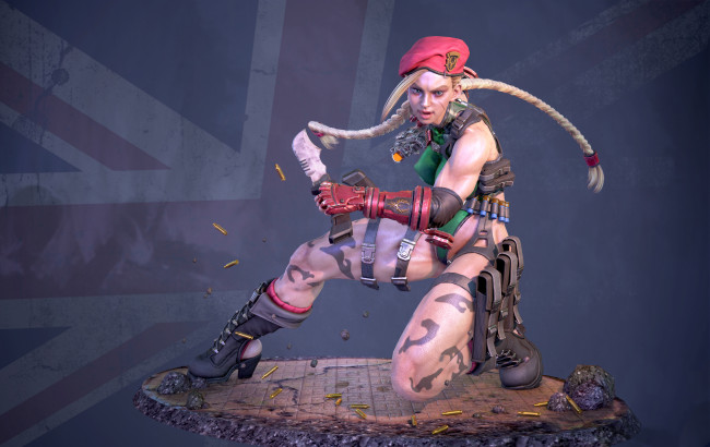 Обои картинки фото 3д графика, амазонки , amazon, нож, униформа, взгляд, фон, девушка