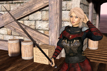 Картинка 3д+графика фантазия+ fantasy девушка фон взгляд