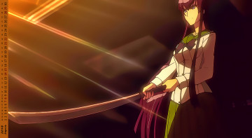 Картинка календари аниме девушка оружие