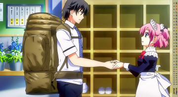 Картинка календари аниме девушка парень рюкзак разговор