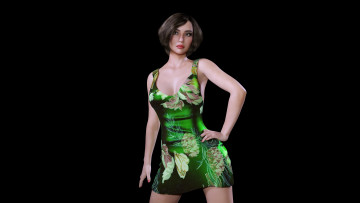 Картинка 3д+графика люди+ people девушка взгляд фон