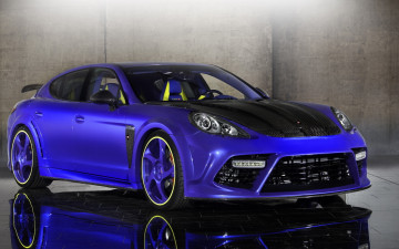 Картинка автомобили porsche тюнинг синяя