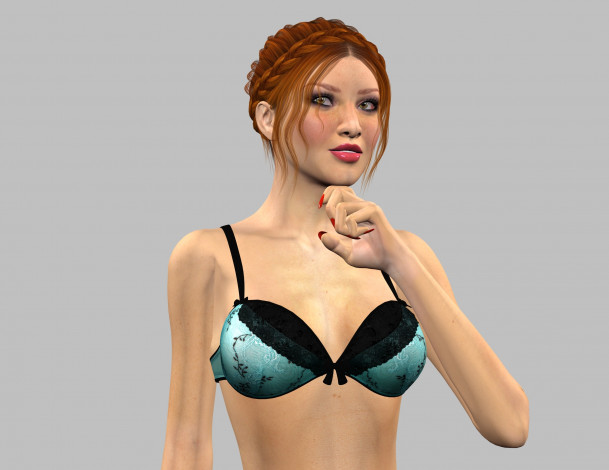 Обои картинки фото 3д графика, люди , people, фон, взгляд, девушка