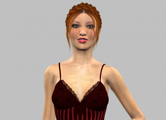 Обои картинки фото 3д графика, люди , people, фон, взгляд, девушка