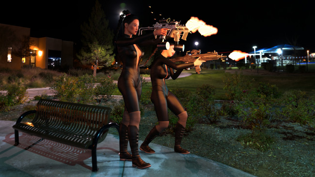 Обои картинки фото 3д графика, фантазия , fantasy, фон, взгляд, девушки