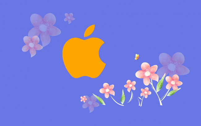 Обои картинки фото компьютеры, apple, логотип, фон