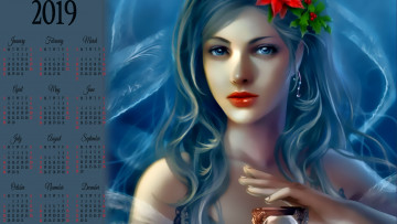 Картинка календари фэнтези девушка лицо