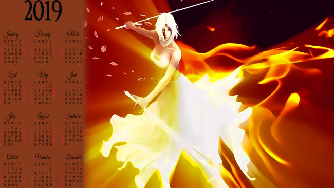 Обои картинки фото календари, фэнтези, оружие, девушка