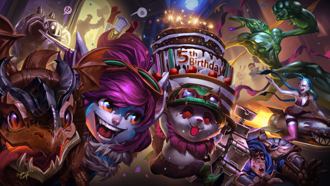 Обои картинки фото видео игры, league of legends, торт, существа, персонажи