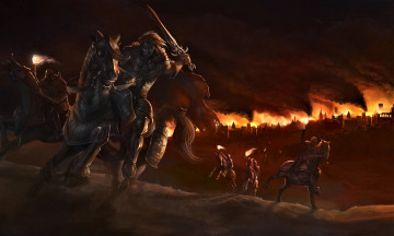 Картинка видео+игры age+of+wonders+iii всадники огонь нападение
