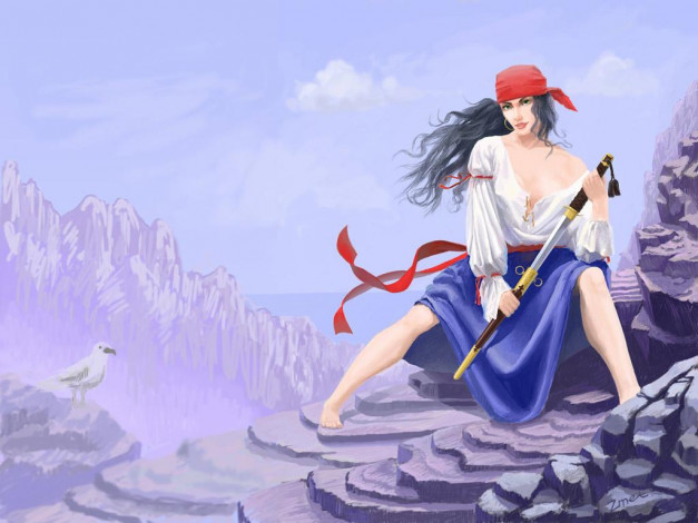 Обои картинки фото рисованные, люди