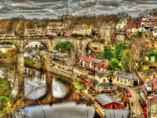 Картинка knaresborough north yorkshire города мосты