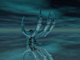 Картинка 3д графика horror ужас когти