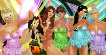 Картинка 3д графика fantasy фантазия феи волшебные палочки крылья