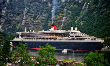 Картинка корабли лайнеры круиз горы