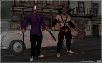 Картинка 3д графика people люди автомобиль