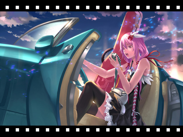 Обои картинки фото yuzuriha, inori, аниме, guilty, crown