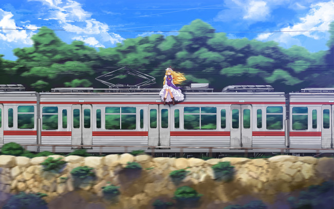 Обои картинки фото yakumo, yukari, аниме, touhou