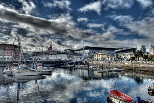 Обои картинки фото корабли, порты, причалы, коруния, галисия, испания