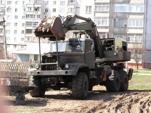 Картинка краз техника экскаваторы эксковатор