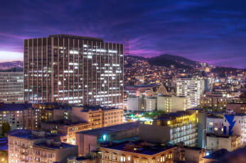 Картинка san francisco usa города сан франциско сша огни ночь дома