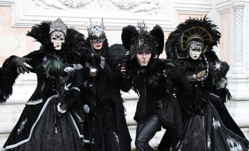 Картинка разное маски карнавальные костюмы венеция карнавал