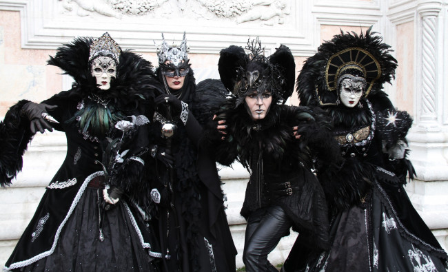 Обои картинки фото разное, маски, карнавальные, костюмы, венеция, карнавал