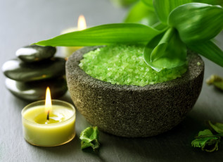 Картинка разное свечи соль камни