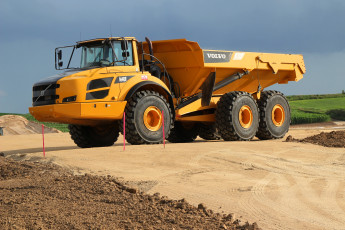 Картинка volvo+a40f+dump+truck техника строительная+техника самосвал карьерный тяжёлый