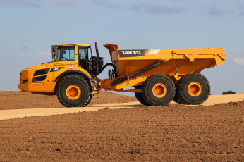 Картинка volvo+a40f+dump+truck техника строительная+техника тяжёлый самосвал карьерный