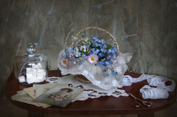 Картинка цветы разные+вместе незабудки маргаритки