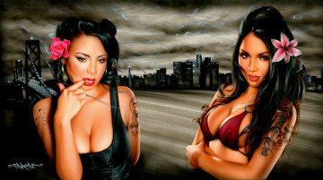 Картинка рисованные люди девушки рисунок