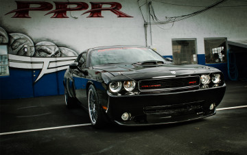 Картинка автомобили dodge black challenger