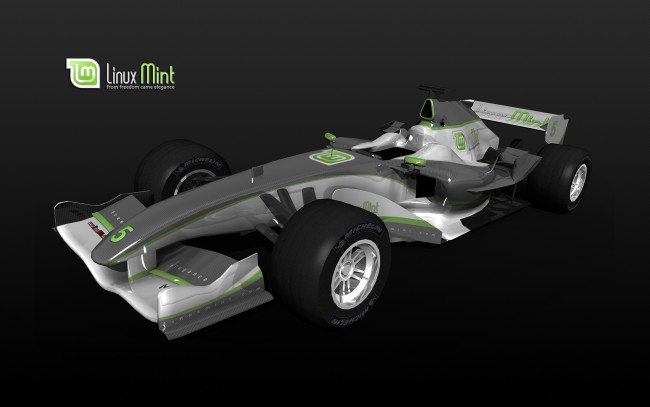 Обои картинки фото компьютеры, linux, логотип, автомобиль, фон