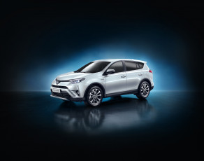 обоя автомобили, toyota, 2015г, hybrid, rav4