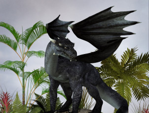 Картинка 3д+графика существа+ creatures растение дракон