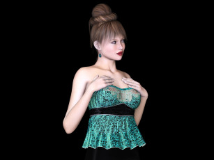 Картинка 3д+графика люди+ people фон взгляд девушка