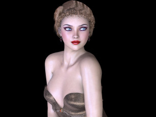 Картинка 3д+графика люди+ people взгляд фон девушка