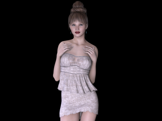 Обои картинки фото 3д графика, люди , people, фон, взгляд, девушка