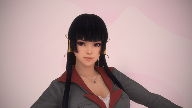 Обои картинки фото 3д графика, аниме , anime, фон, взгляд, девушка