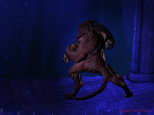 обоя 3д графика, фантазия , fantasy, пришелец, фон, взгляд, эльфийка