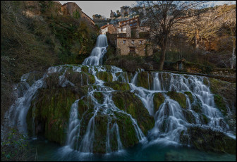 Картинка природа водопады река лес водопад