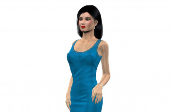 Картинка 3д+графика люди+ people девушка взгляд фон