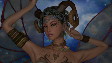 Картинка 3д+графика существа+ creatures кастаника взгляд фон