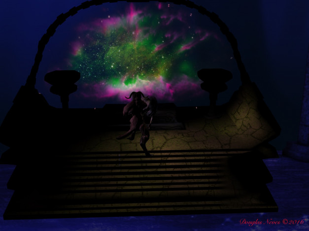 Обои картинки фото 3д графика, фантазия , fantasy, пришелец, фон, взгляд, эльфийка