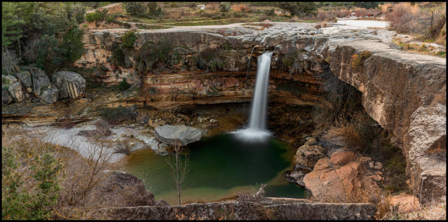 Обои картинки фото природа, водопады, водопад, река, лес
