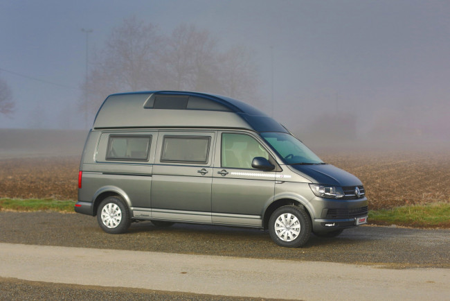 Обои картинки фото автомобили, volkswagen, 2016г, t6, octo-bus, fischer